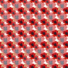 Seamless pattern with watercolor poppies