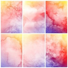 Set of Colorful watercolor painting background N25