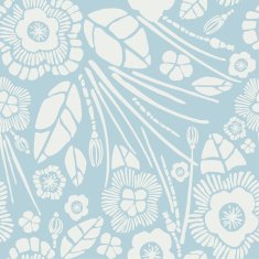 Seamless blue floral delicate pattern