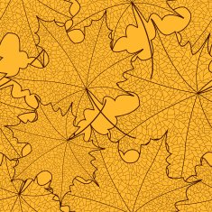 Seamless pattern of maple leaves N2