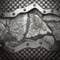 metal and stone background N381