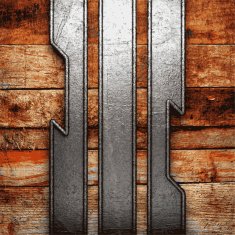 metal and wood background N502