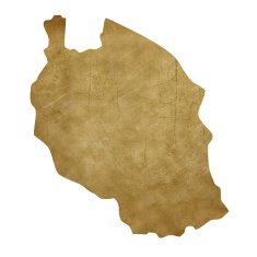 Tanzania grunge treasure map