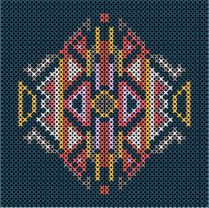 cross-stitch ethnic ornament N3