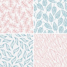 Set of leaves seamless patterns N2