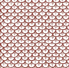 Fish Scales Seamless Pattern Cartoon Brown