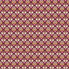 beige leaves and pink hearts