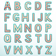 Retro alphabet letters N2