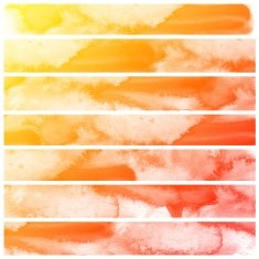 Set of Colorful water color painting background N493