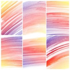 Set of colorful Abstract water color painting background N115