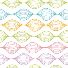 Colorful horizontal ogee seamless pattern background