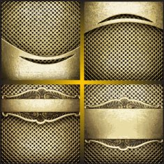 Vector golden background set N25