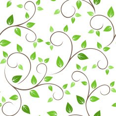Seamless pattern with green leaves Vector illustration N3