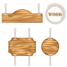 Wood Vector Frame Rope Design N2