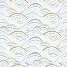 Seamless abstract hand-drawn pattern with waves