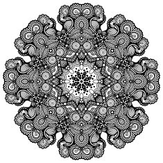 Circle ornament ornamental round lace N20