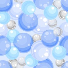 Abstract seamless background with glass balls Vector EPS-10