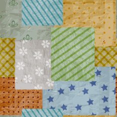 vector seamless pattern with retro crumpled papers