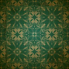 floral golden pattern on grungy background