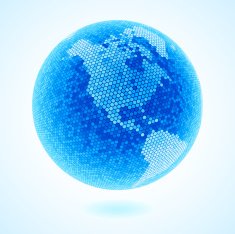 Hexagon mosaic globe N2
