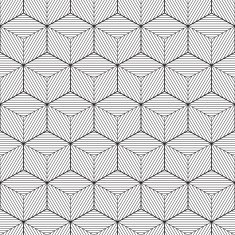 Geometric background cube design with lines vector
