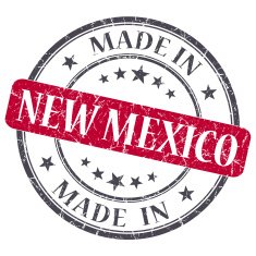 made in New Mexico red round grunge isolated stamp N2