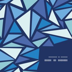 Vector abstract ice chrystals frame corner pattern background N2