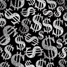 Dollar symbols seamless pattern money theme vector backdrop