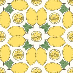 Seamless fruit pattern of lemons N2