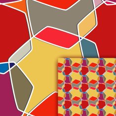 Color seamless texture with hexagons