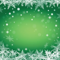 Christmas snowflakes on green background N2