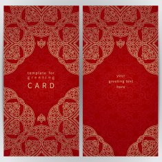 Vintage ornate cards in oriental style N58