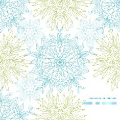 Vector abstract plants mandalas frame corner pattern background N2