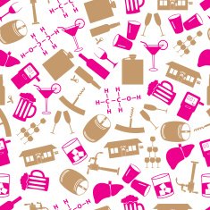 color alcohol icons seamless pattern eps10