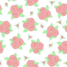 bouquets of roses Seamless pattern N4