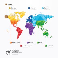 world map illustration infographics geometric concept design N2