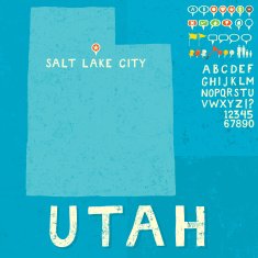 Map of Utah with icons N2