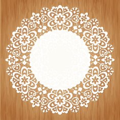 Ornamental round lace pattern on grunge background N3