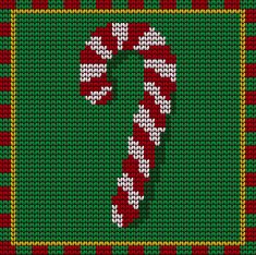 Knitted Candy Cane Design