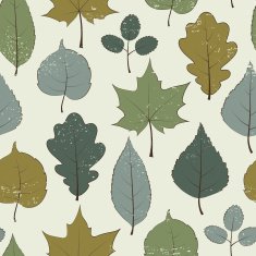 Autumn leaves seamless pattern N45