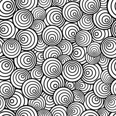 Black and white circles seamless pattern vector background