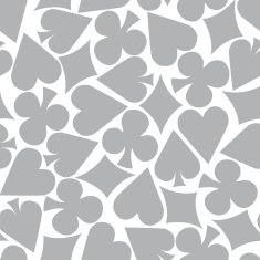 Seamless Poker Pattern Background (grey) N2