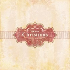 Christmas and New Year Label with grunge background N2