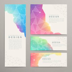 triangle pattern banner template N2