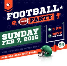 Football Party Invitation Concept
