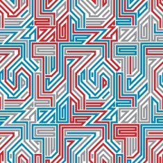 Abstract lined maze seamless pattern N2