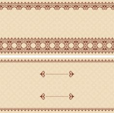beige vector card with brown arabic ornament