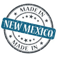 made in New Mexico blue round grunge isolated stamp