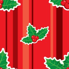 christmas holly pattern swatch N2