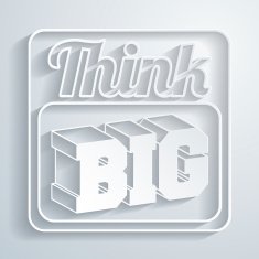Think big - Paper background